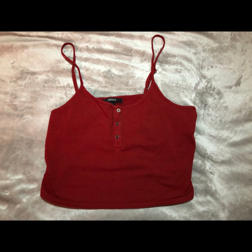 Forever 21 Button Crop Top
